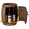Vintiquewise Vintage Wooden Barrel Shaped Wine Holder with a rotating turntable QI004652 - alternate 1